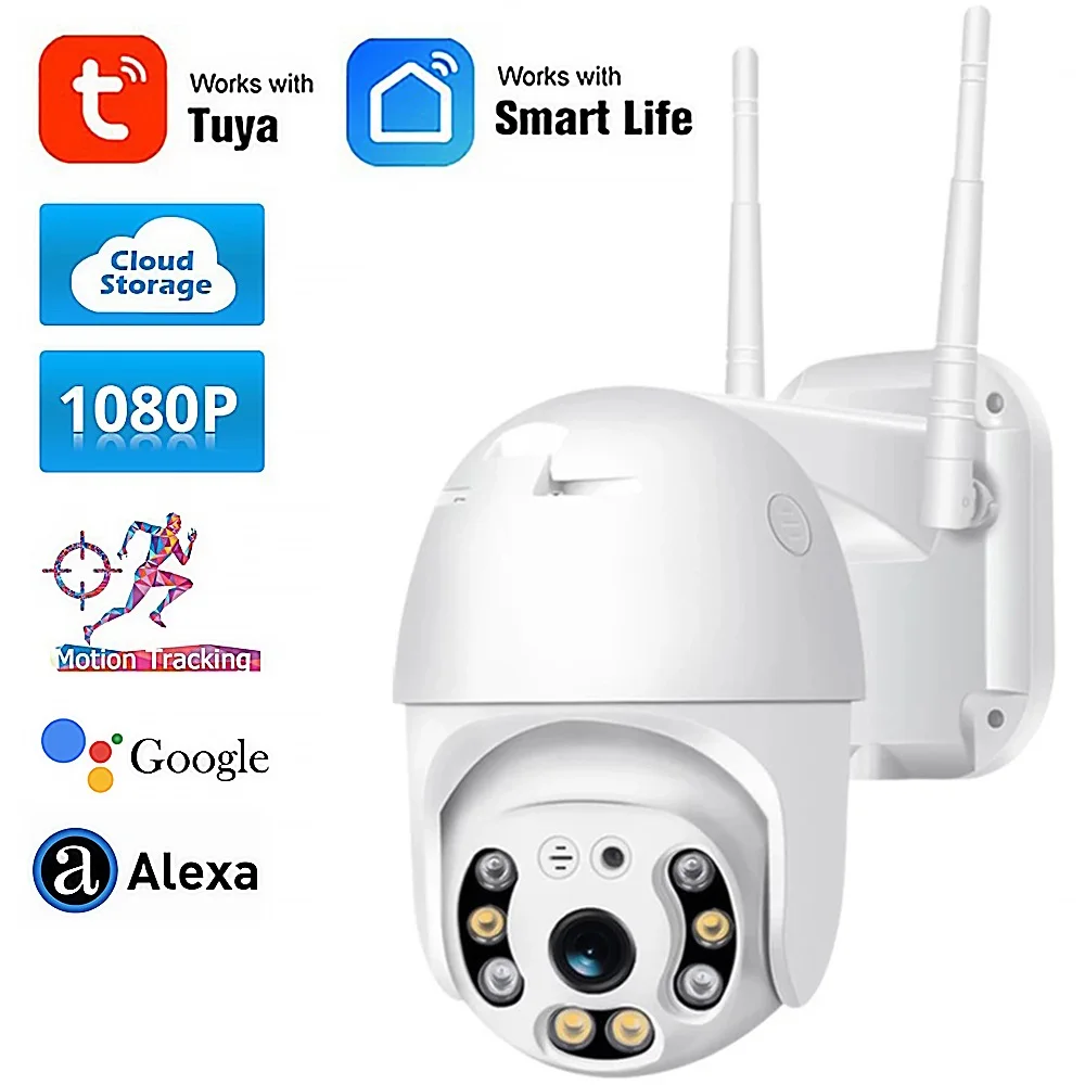 Умная Беспроводная PTZ IP камера TREEYE Tuya 1080P с автоматическим отслеживанием и