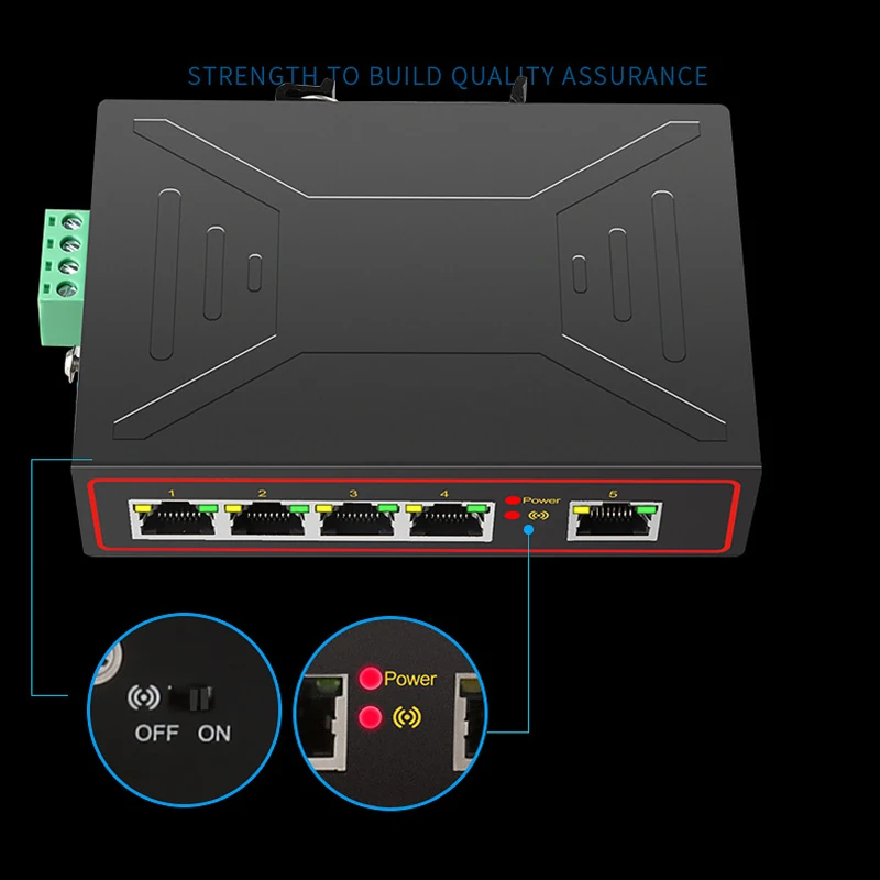 Портативный 5 Порты RJ45 сплиттер адаптер Прочный 10/100 Мбит/с Ethernet сетевой