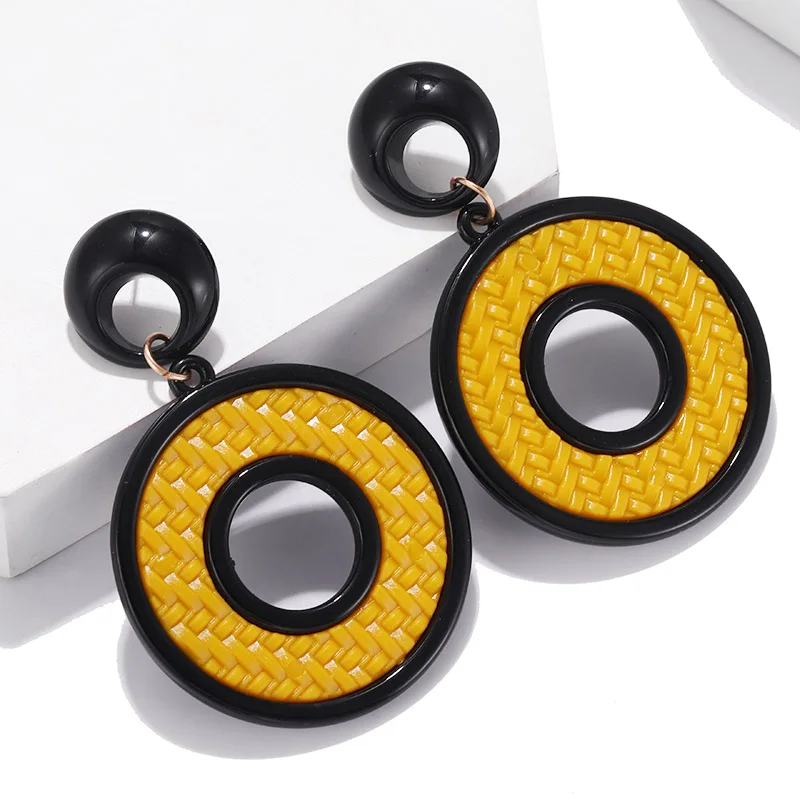 2019 большие массивные серьги для женщин акриловая смола ручная работа ацетат