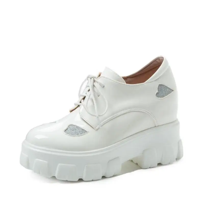 

Johnature Pumps Women Shoes Spring/Autumn 2021 New Lace-Up Handmade Wedges Concise Leisure High Heels Platform Ladies Shoes