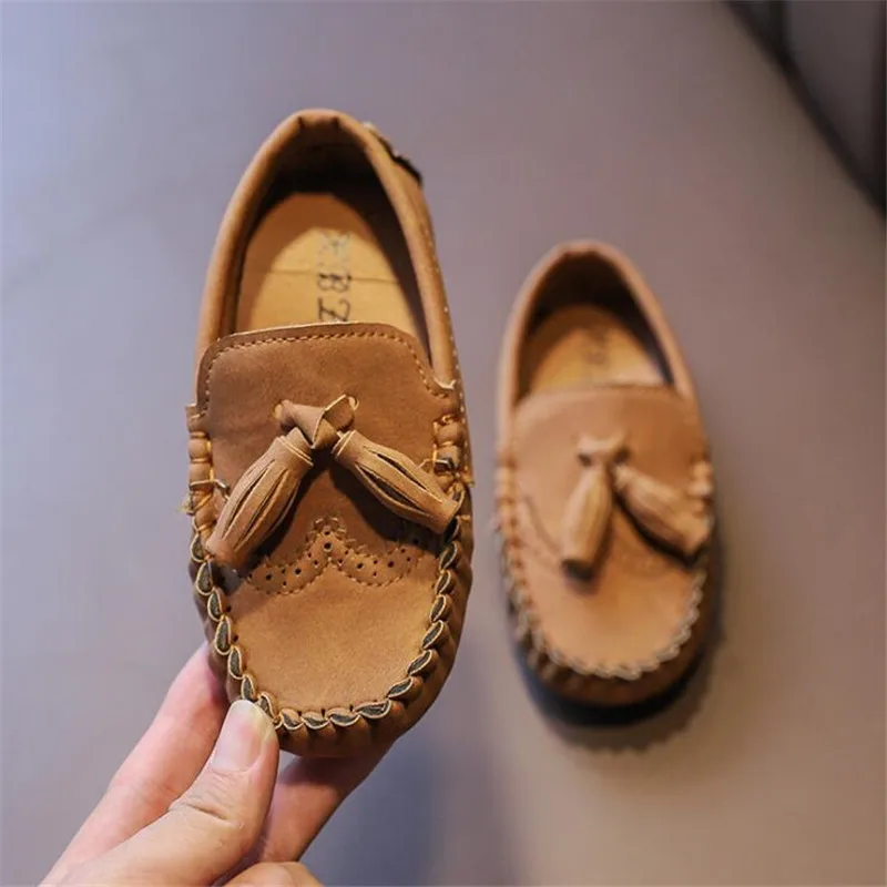 Children Leather Designer Loafers Kids Party Wedding Flats Shoes Slip-on Toddler Tassels Moccasins |