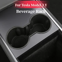 for tesla model 3 model y 2021 water cup holde storage box console cup holder cup holder insert car storage accessories