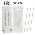 50 шт., одноразовые тату-иглы 1RL, 1RL