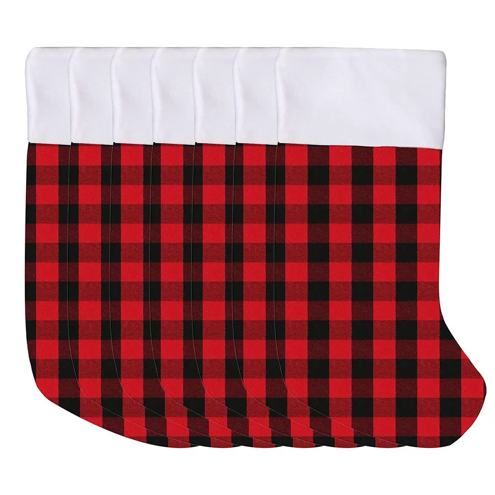 

6pcs Christmas Stockings Decorations Hanging Ornaments Socks Large Stocking Decorations For Family Holiday Xmas Party Decoration
