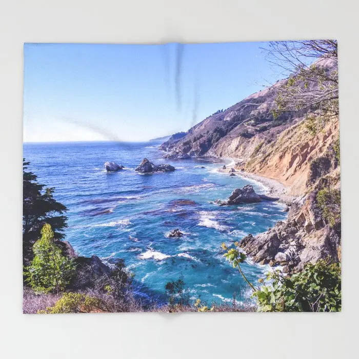 Дизайнерское одеяло из кораллового флиса Калифорния сказочное большое