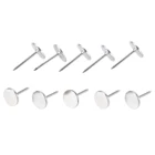 Металлическая кнопка с плоской головкой, серебро мебельные гвозди пробы, 11 мм x 7 мм, винтажные гвоздики, украшение для винного ящика, дивана, 10 шт.