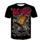 Новая Винтажная модная Подростковая футболка ACDC с коротким рукавом-большая Мужская футболка