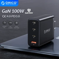 orico gan 100w usb type c charger pd3 0 qc4 0 fast charging for iphone 13 pro max 12 samsung xiaomi macbook tablet phone