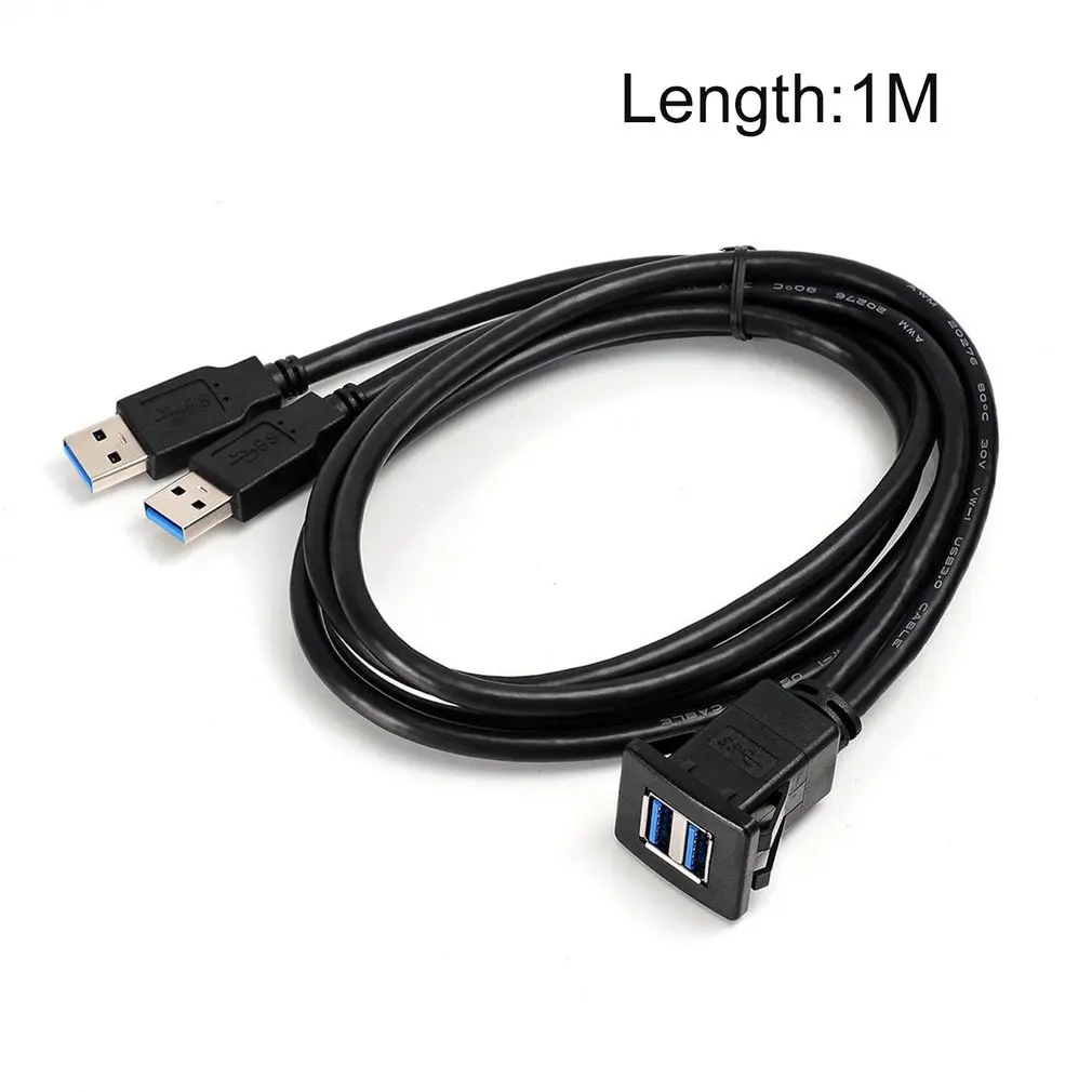 1 м/2 м Разъем Кабель USB 3 0 Авто Флеш крепление штыревой к женскому удлинитель