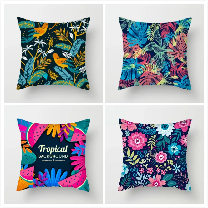 Чехлы для подушек с тропическим растением Fuwatacchi декоративные подушки стульев |