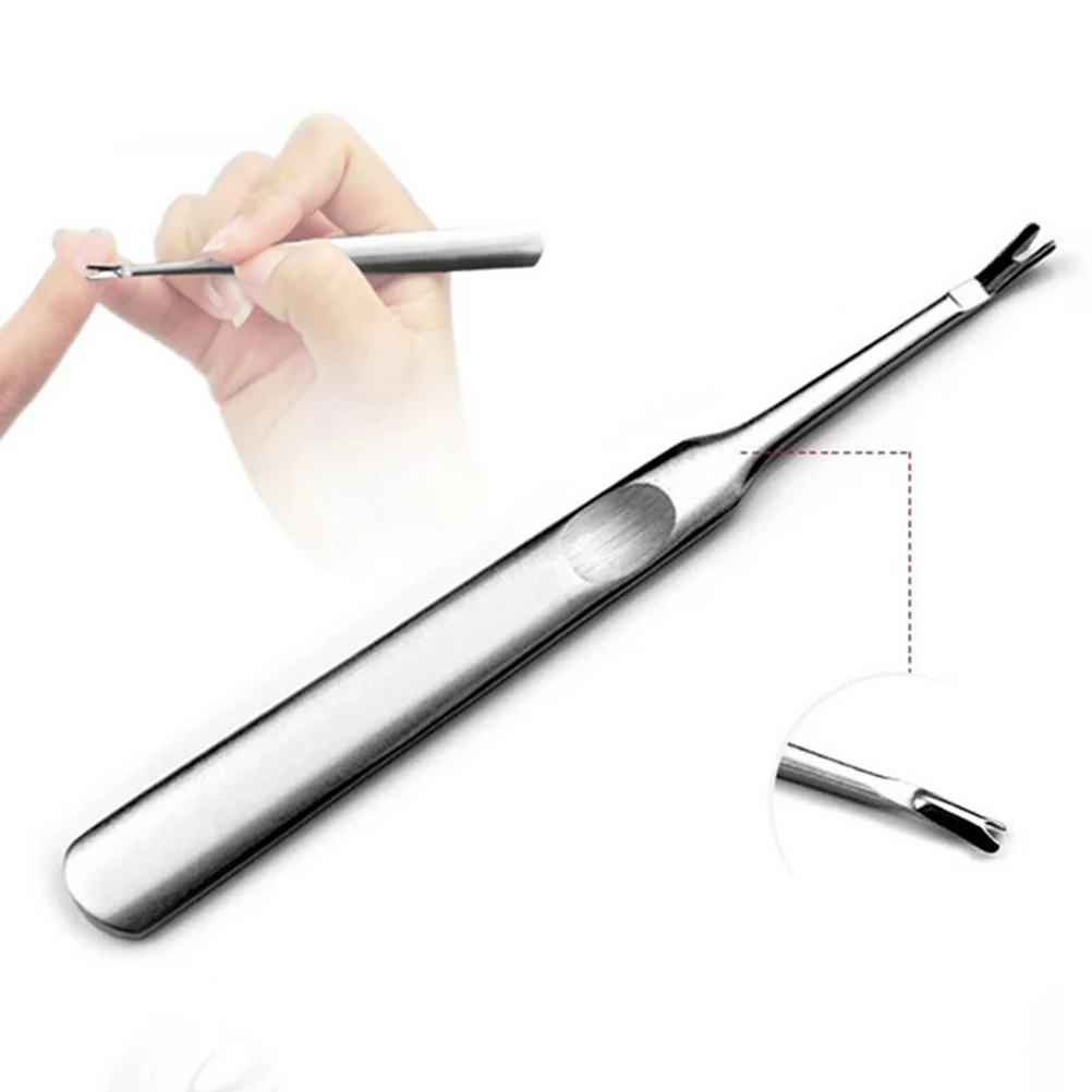 

Stainless Steel Cuticle Pusher Nail Art Fork Manicure Tool For Trim Dead Skin Fork Nipper Pusher Trimmer Cuticle Remover