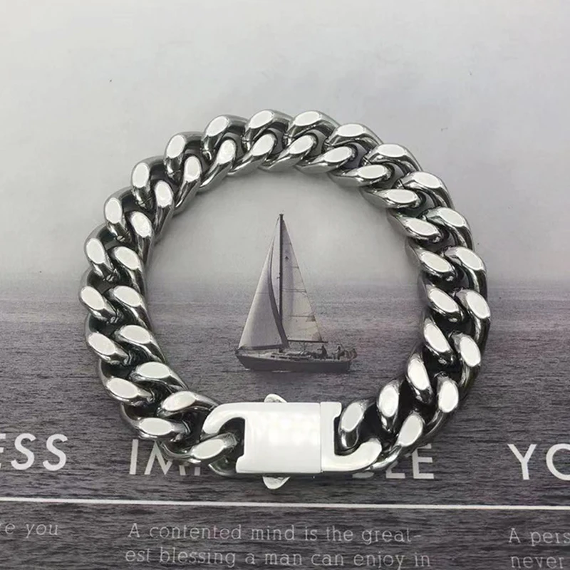 

Браслет-цепочка мужской из нержавеющей стали с кубинской цепью