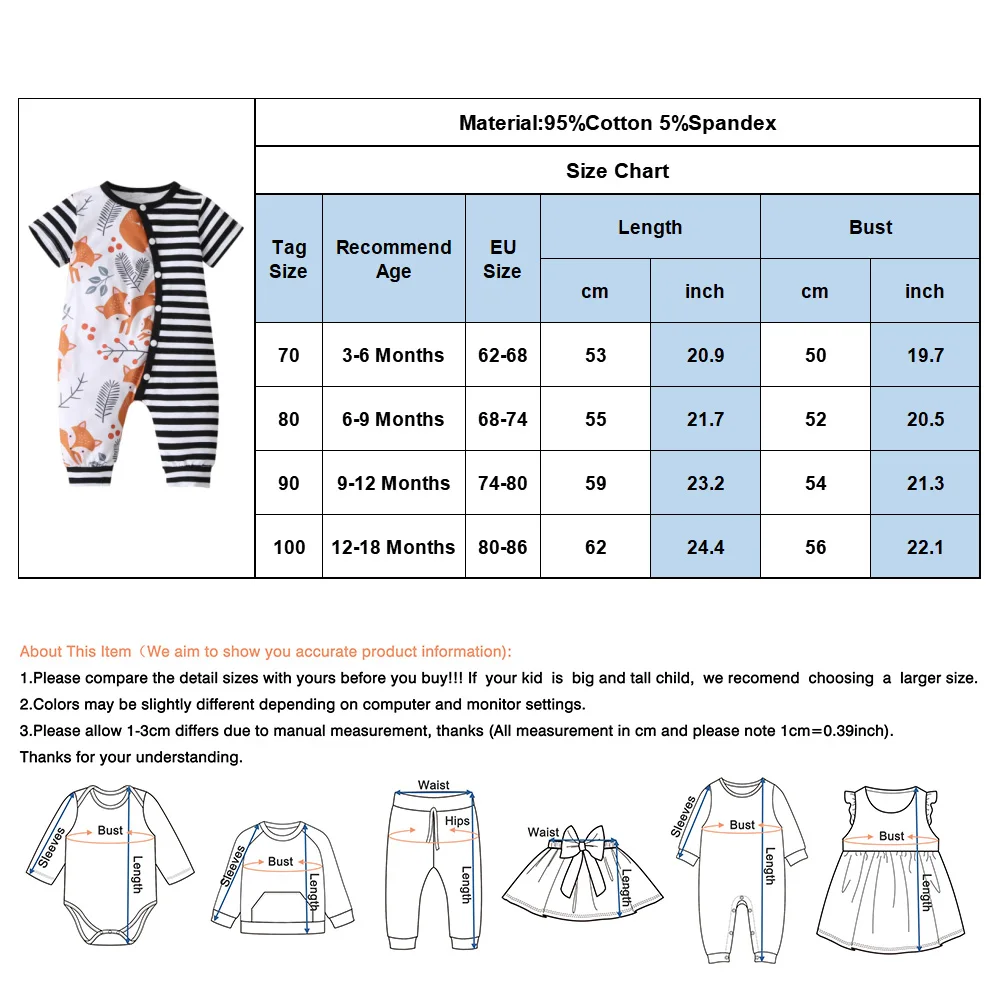 Newborn Stripe Patchwork Animal Print Romper One Piece Infant Boy Clothing Cute Boys Baby Cotton Summer Jumpsuit D30 |