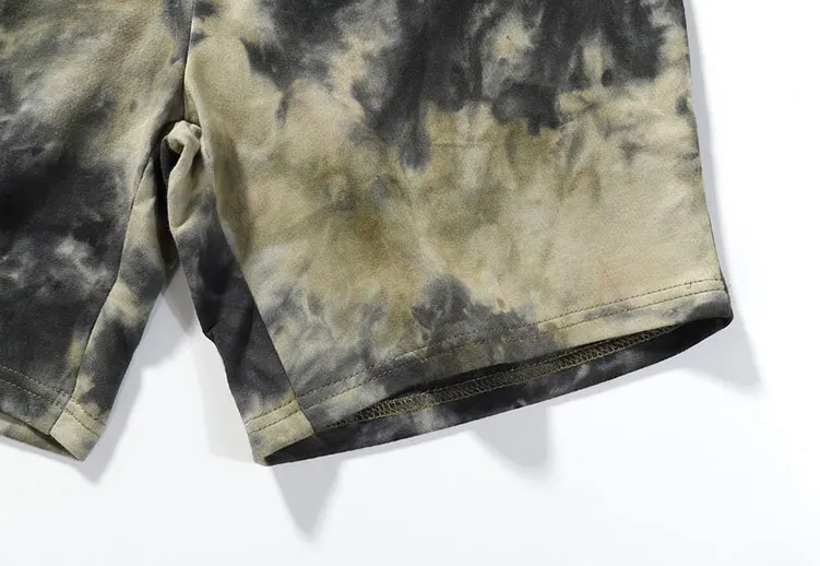 Пляжные мужские свободные шорты Tie dye модные хлопковые короткие штаны для весны и