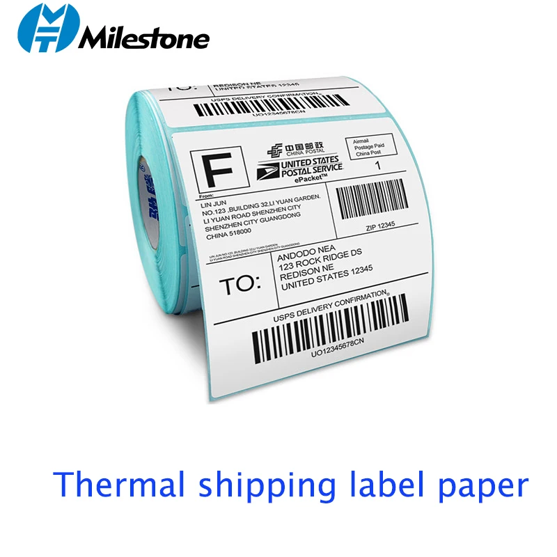 

1 рулон клейкой Термальность этикетка Бумага Водонепроницаемый пустая печатная этикетка доставка Бумага для 2/4 дюймов принтер 100x100 мм или ...