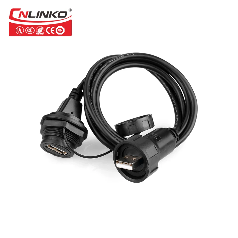 Монтажная панель Cnlinko USB2.0 с внутренней резьбой и другой внешней USB 2 0|Соединители|