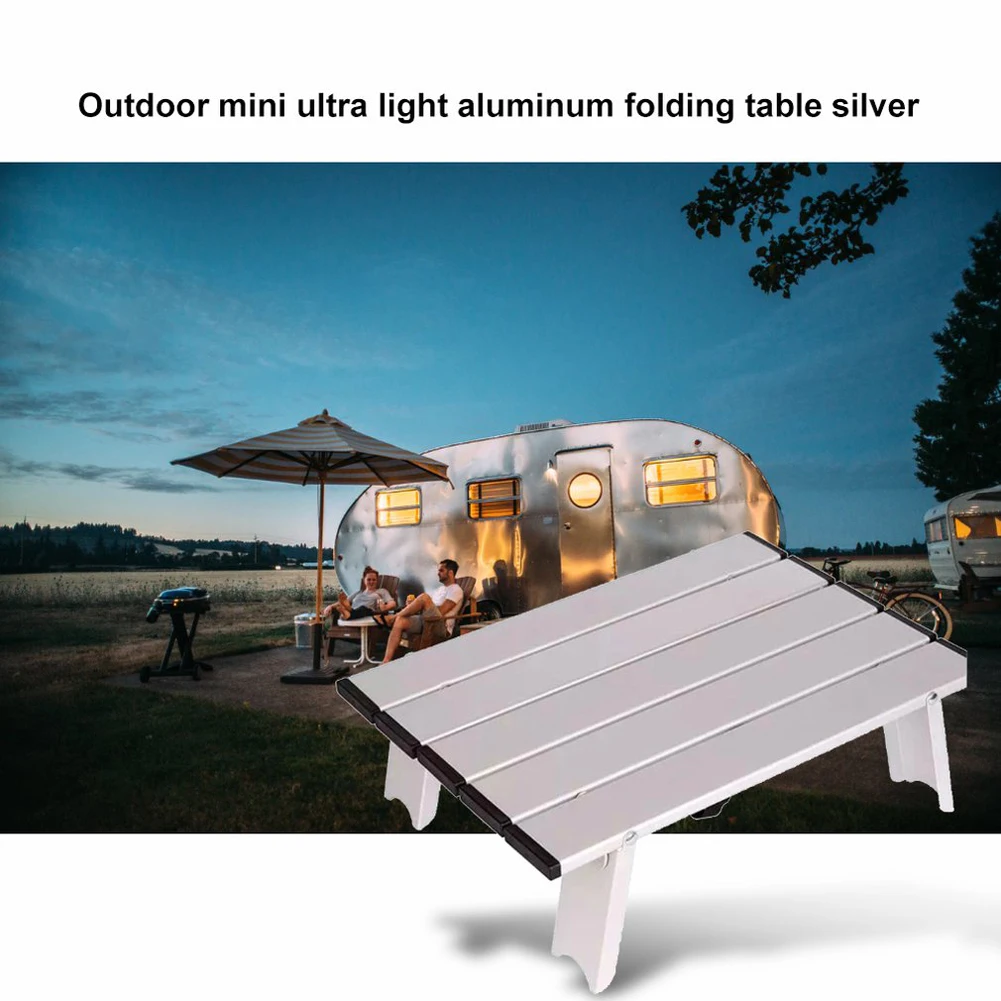 

Portable Mini Picnic Table Beach Camping Travel 7075 Aluminum Ultralight Folding Waterproof Foldable 40*29*12 cm