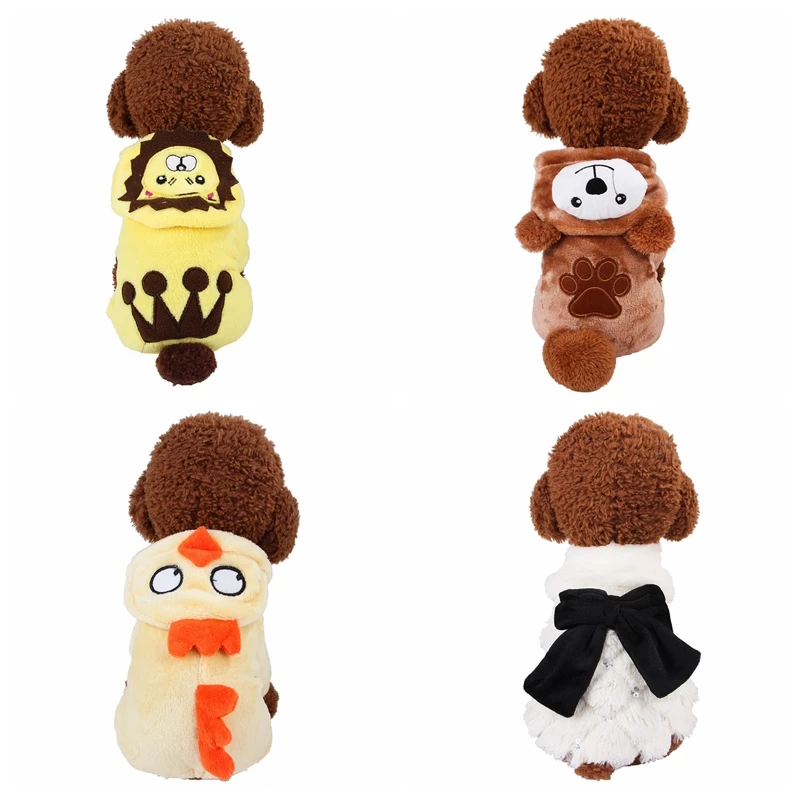 Новое милое пальто с капюшоном для домашних питомцев сохраняющее тепло удобная