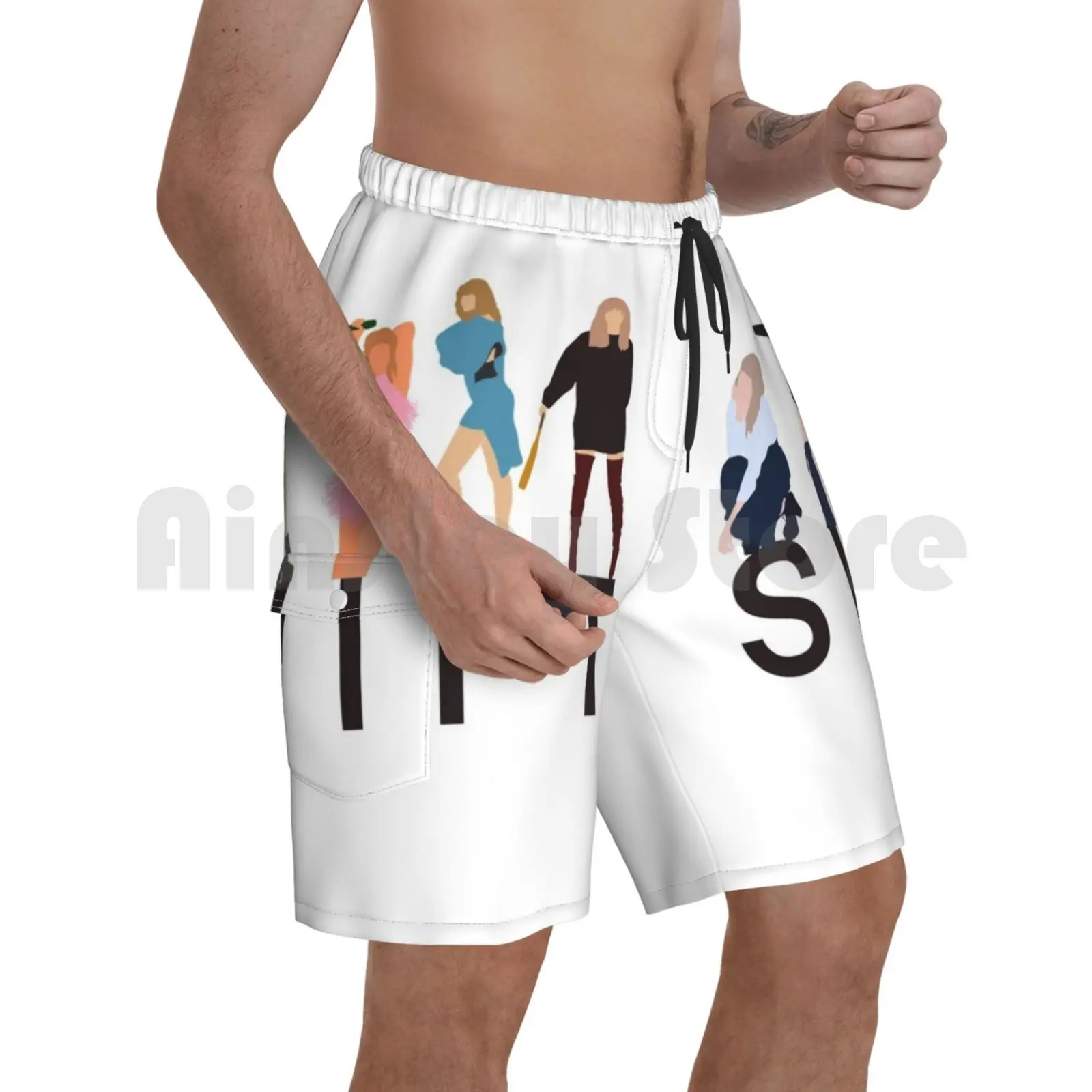 

Reputation Era Beach Shorts Men Beach Pants Swim Trunks Swifties Swiftie Lover Reputation Taylor Nation Ts Red