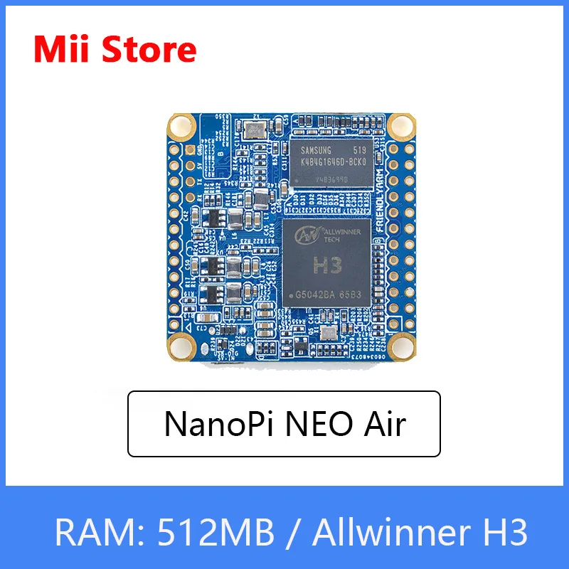 Макетная плата NanoPi NEO Air IoT 512 МБ ОЗУ Wi Fi и Bluetooth 8 ГБ/32 ГБ eMMC Allwinner H3 четырёхъядерный