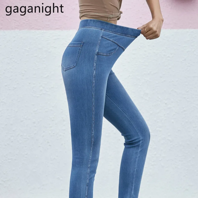 Gaganight женские весенние узкие джинсы с высокой эластичной талией брюки-карандаш