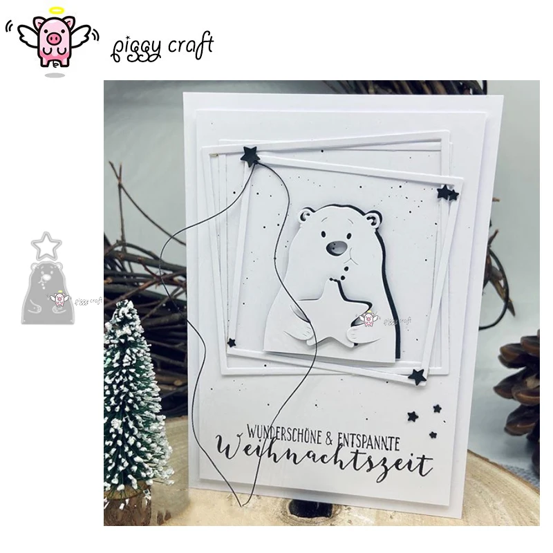 

Piggy Craft metal cutting dies cut die mold Bear Hug Cookies Scrapbook paper craft knife mould blade punch stencils dies