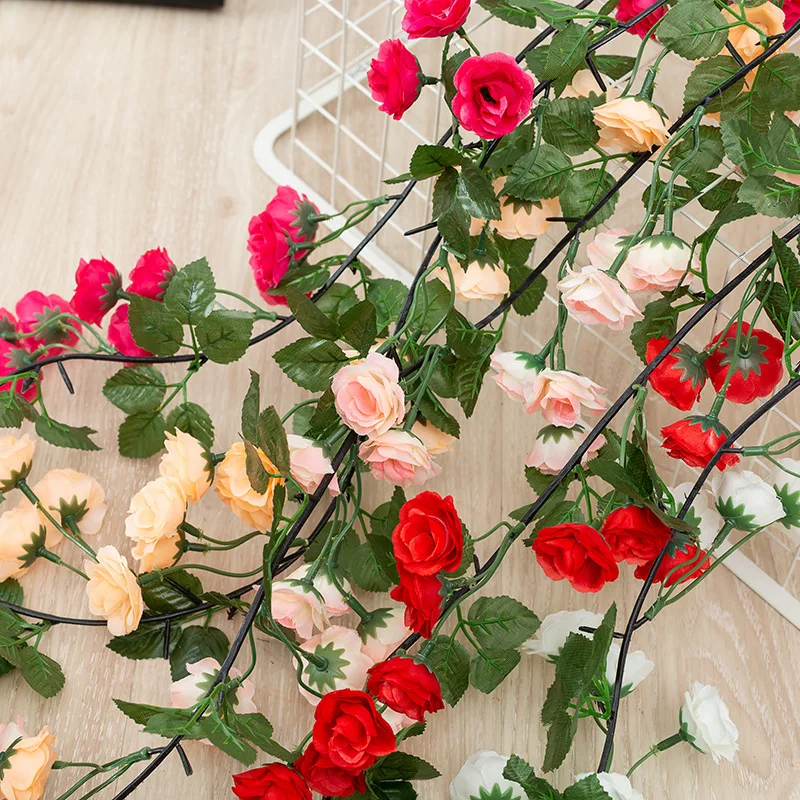 Имитация розы бутон свадебное украшение искусственный цветок лоза чердак