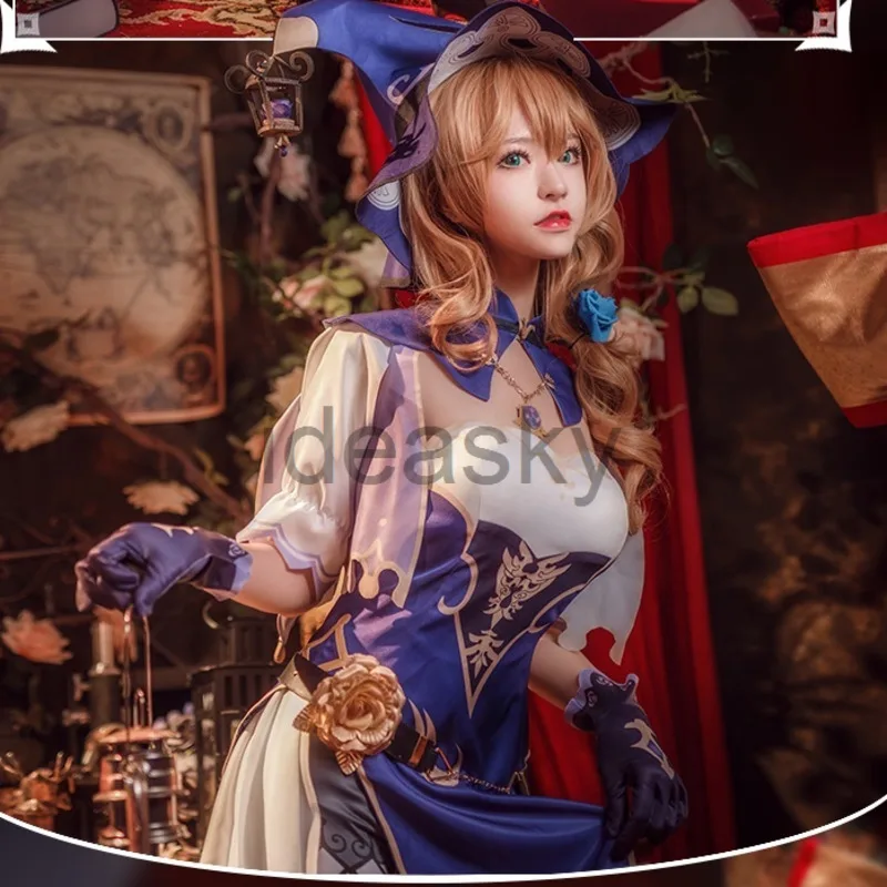 Костюм для косплея Лизы геншина из Ведьмы фиолетовой розы | Тематическая одежда и