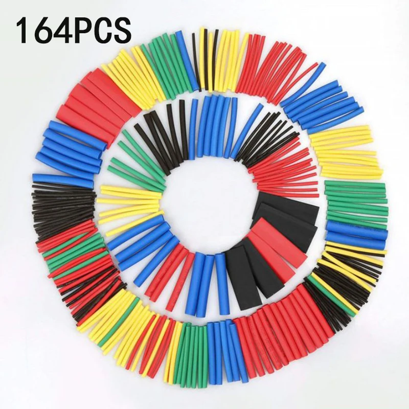 164 шт./набор термоусадочные полиолефиновые трубки|Инструменты для кабеля| |
