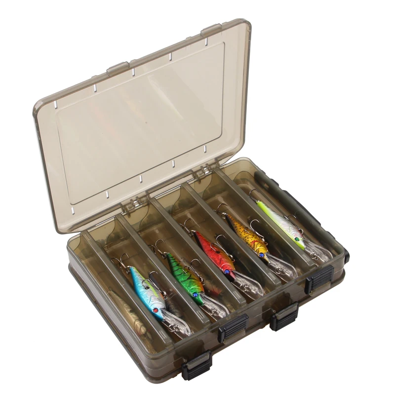 

10pcs/box Fishing Lure Minnow 10g Artificial Hard Bait Topwater Pike Bait Japan Wobbler Crankbait with double side Tackle box