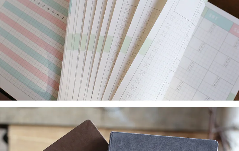 1 шт. A5 дневник stiging Binding notebook Мягкая Ткань Обложка эффективность книга с ежедневным планированием, Еженедельный план, Ежемесячный план внутренние страницы