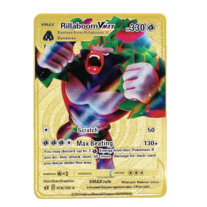 Английский Покемон карточка Charizard Venusaur Max Vmax Gx Золотая коллекция с покемонами