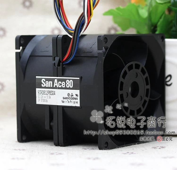 Sanyo 9CR0812P8S04 5.5a 8080 8 см 12V автомобильное зарядное устройство насилие Вентилятор
