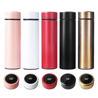 smart insulation cup water bottle led digital temperature display stainless steel thermal mugs intelligent insulation cups 500ml