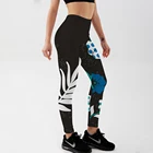 Леггинсы женские Qickitout, летние, классические, с цифровым принтом в виде дерева