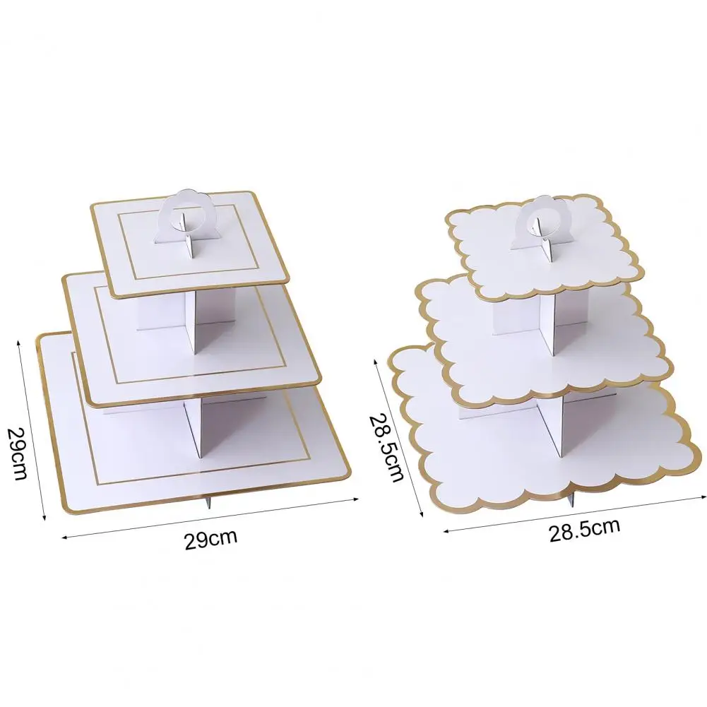 Изысканная трехслойная бумажная подставка для торта Экологичная одноразовая