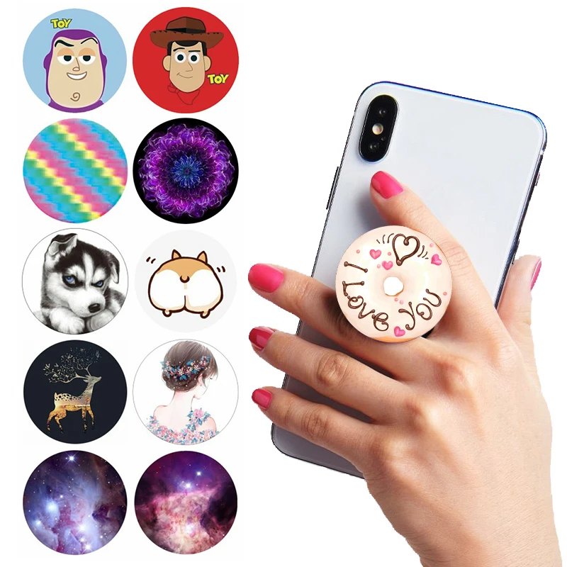 Popsoket мультфильм ручной держатель телефона с кольцом на палец попсокет Складная ручка подставка pipsocket для телефонов и планшетов карманная розетка