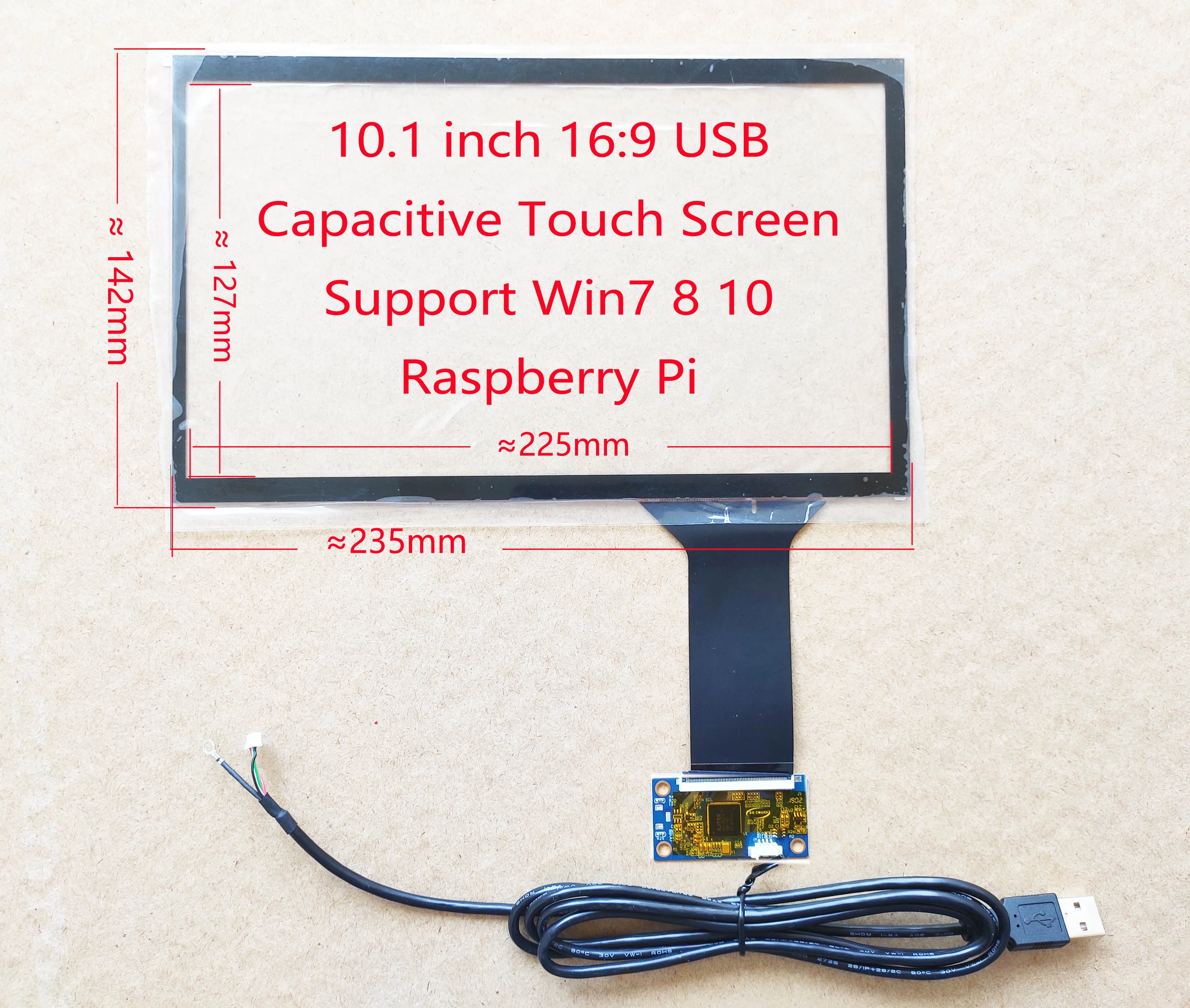 10 1 дюймовый 16:9 / 16:10 USB емкостный сенсорный экран дигитайзер пальцев IIL 2511 GT9110 Raspberry