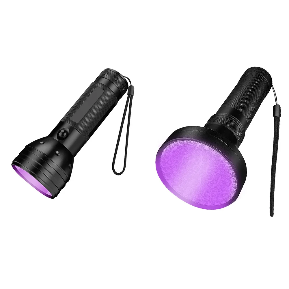 УФ светильник для вспышки 100LED 51LED 395 нм Zoom черный ультра фонарь ручной работы