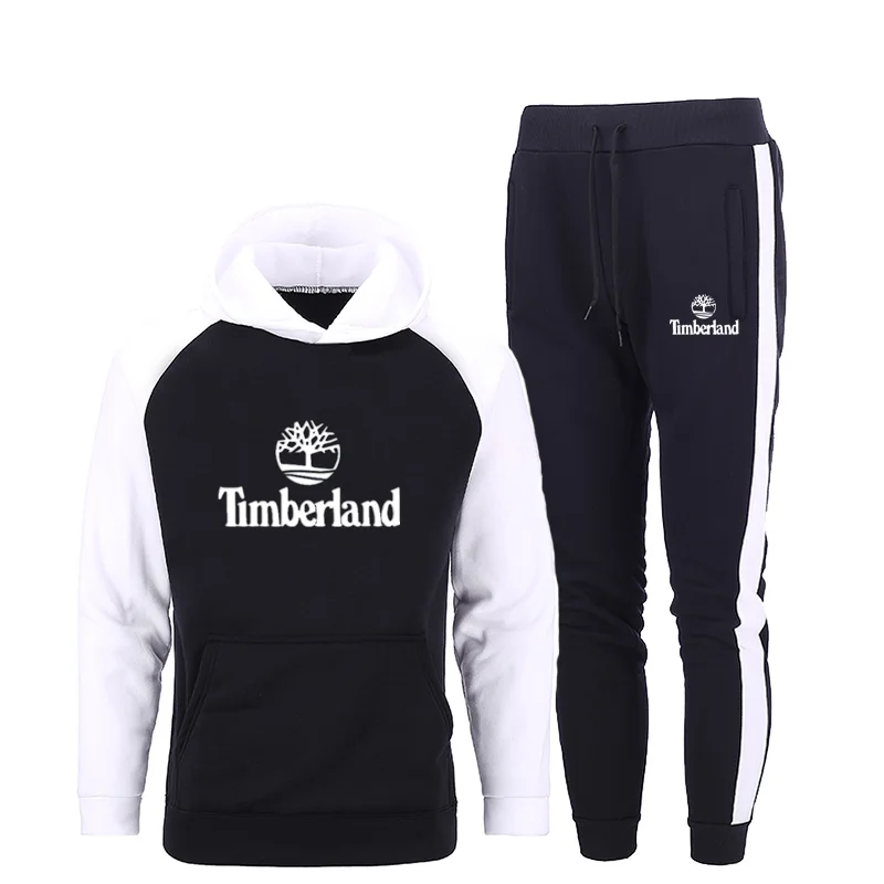 

Men's Sets Piece Clothing Set Autumn Tracksuit Patchwork Hoodie Sweatshirt Long Pant Jogger Outfit Set Men's sportwear Suit