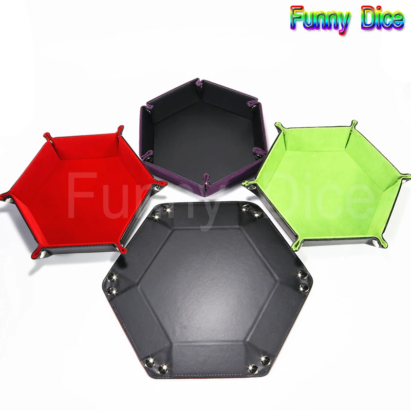 Лоток для кости складной держатель из искусственной кожи с шестигранной