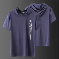 polyester mens t shirt with hat short sleeve gym clothing race running t shirt breathable leisure fitness training sports shirt