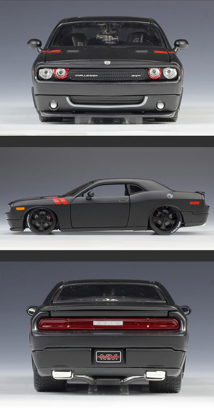 1:24 Maisto 2008 DODGE Challenger модифицированная версия модель автомобиля крутая черная литая под давлением модель автомобиля игрушка Дети подарки новая коробка