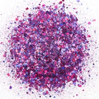 500g holographic mixed square shape chunky nail glitter purple sequins laser sparkly flakes slices manicure nails art decoration