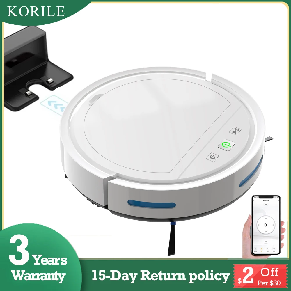 

Robot Vacuum Cleaner Sweeper APP Auto-Recharge Alexa Control 2500Pa Sweep Suction Mop Intelligent Path Planning Pet Hair Floor
