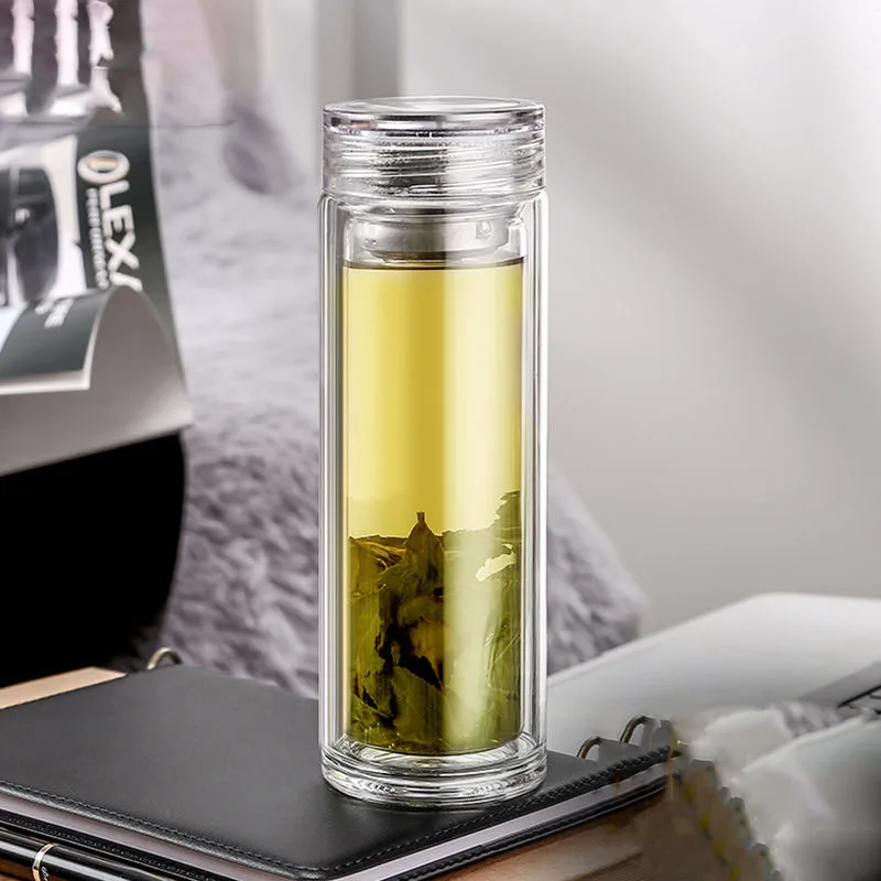 Стекло для мужчин и женщин теплостойкая двойная уплотненная портативная