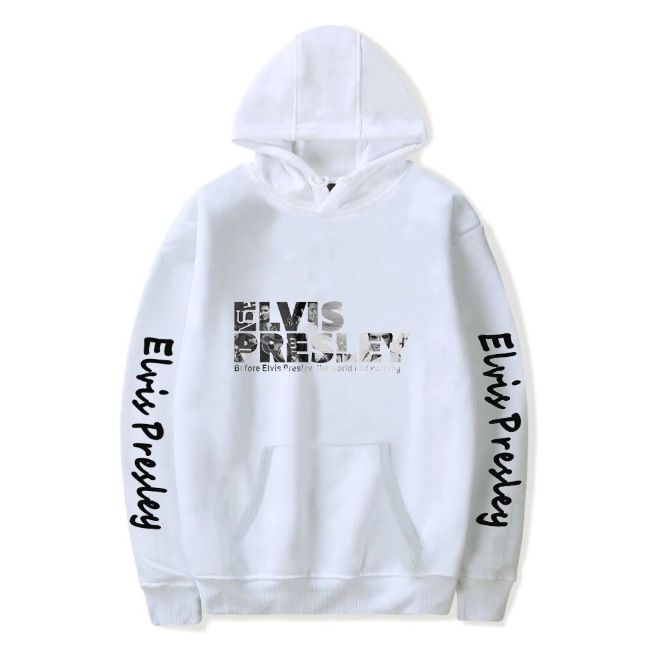 New Printed Elvis Presley Hoodies Men Women Hot singer Sweatshirt Love pullovers Winter Black Hoodie | Мужская одежда