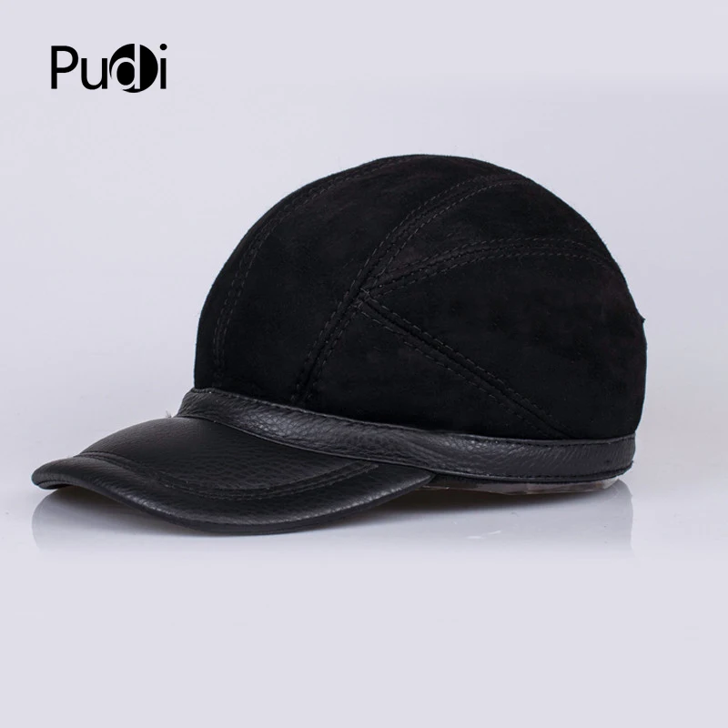 Мужская зимняя бейсболка/шапка HL030 из натуральной овечьей кожи|baseball cap|baseball cap