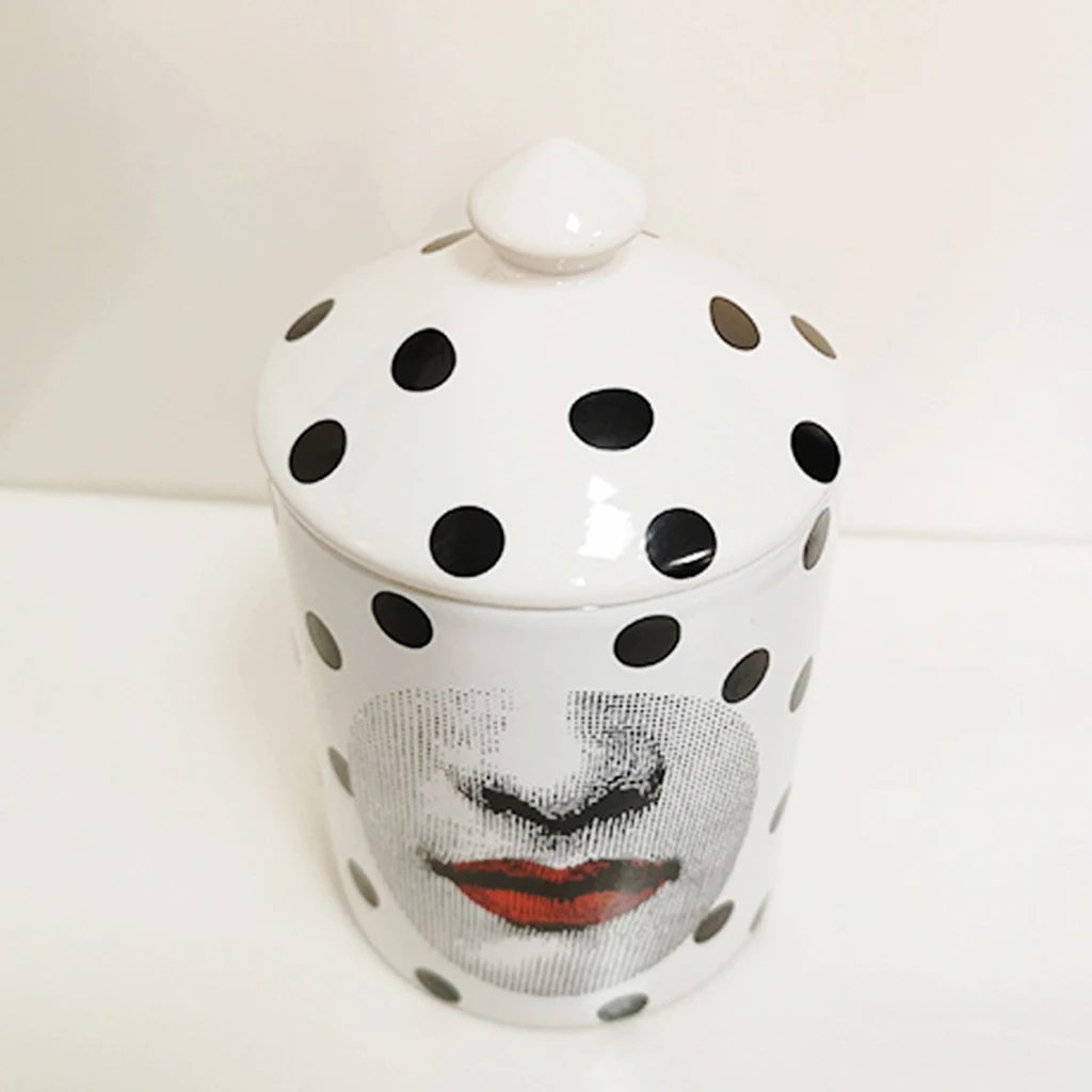 

Lady Face Candle Holder Home Decor Exquisite Beauty Organize Storage Jar