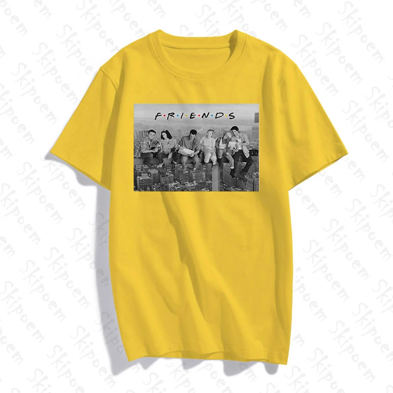 Friends Tv Series Movie Art T-shirt Women Korean Style Vintage Colorful Skipoem Cotton Short Sleeve Tee Shirt Femme Summer Tops | Женская